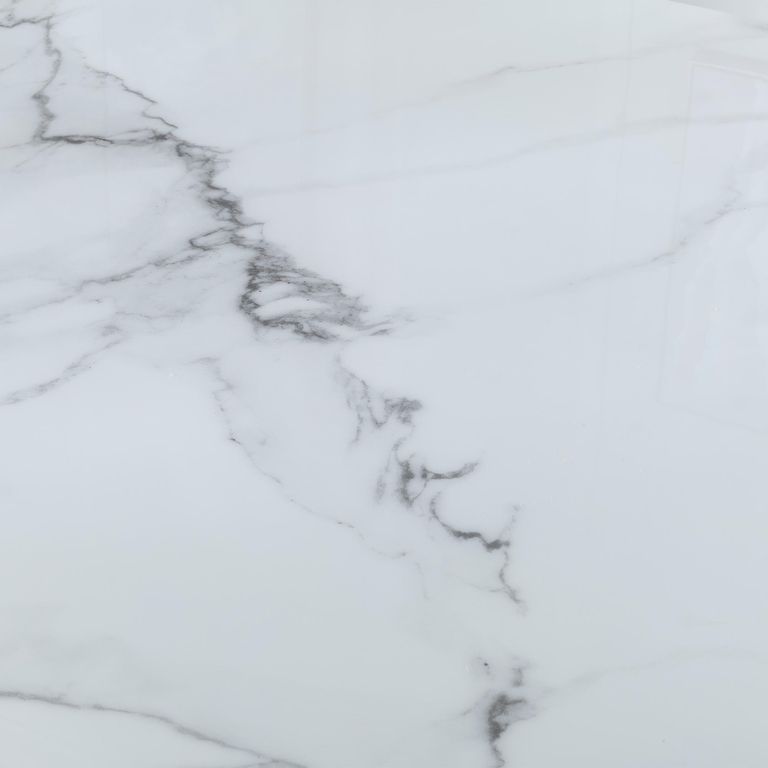 Madrid Dining Set - 6-8 Seater - 160cm-180cm - White Marble - Knocker Back Dining Chairs - Champagne Velvet Fabric - Black Wooden Legs