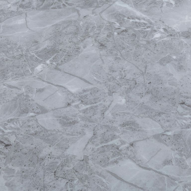 Turin Dining Set - 8 Seater - 140cm - Square - Grey Marble - Paris Dining Chairs - Brown Leather - Brown Legs