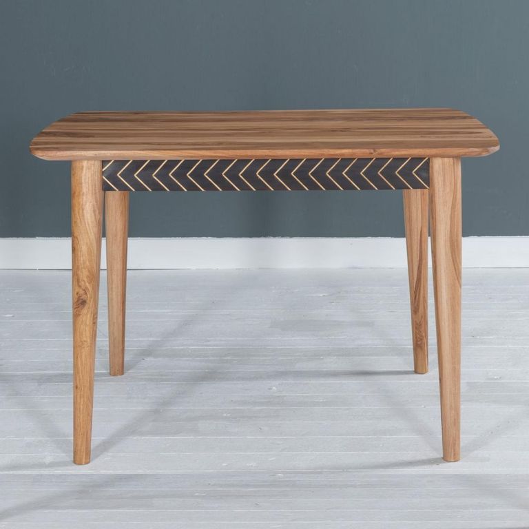 Clearance - Luxuria Dining Table - 4 Seater - 120cm - Black - Solid Sheesham Wood - Brand New Item