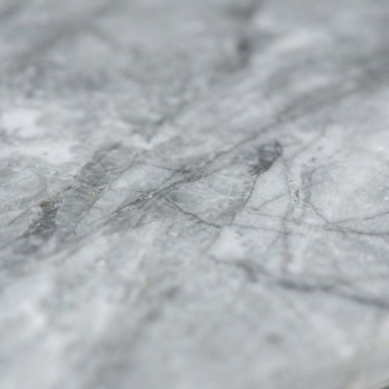 Glacier Dining Table - Grey Marble & Chrome - Sizes Available