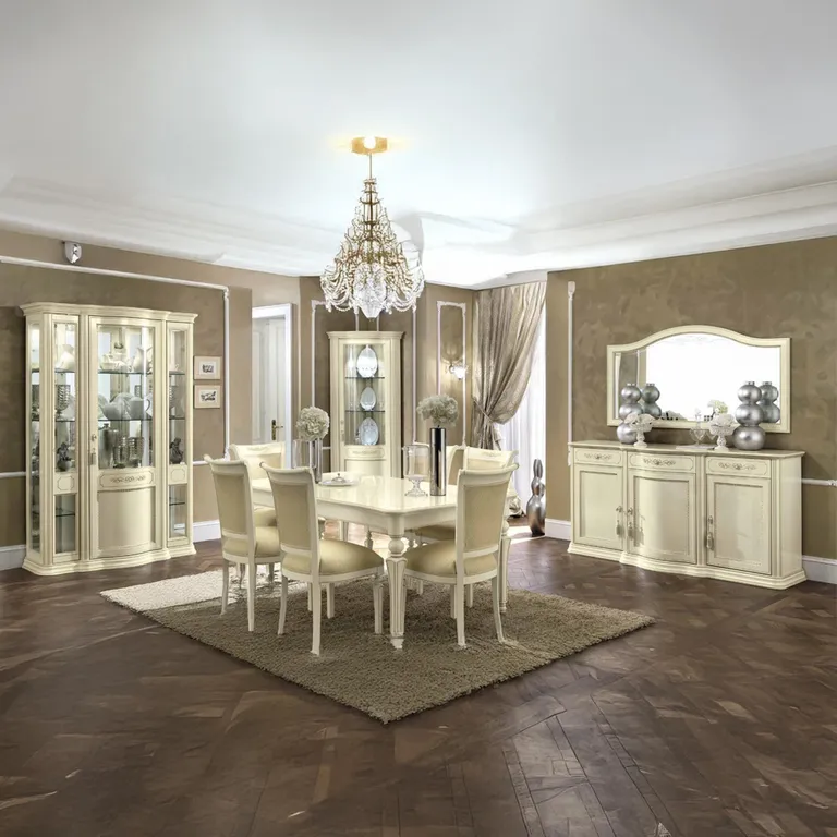 Torriani Italian Extending Dining Table - 180cm-270cm - 6-10 Seater - Ivory