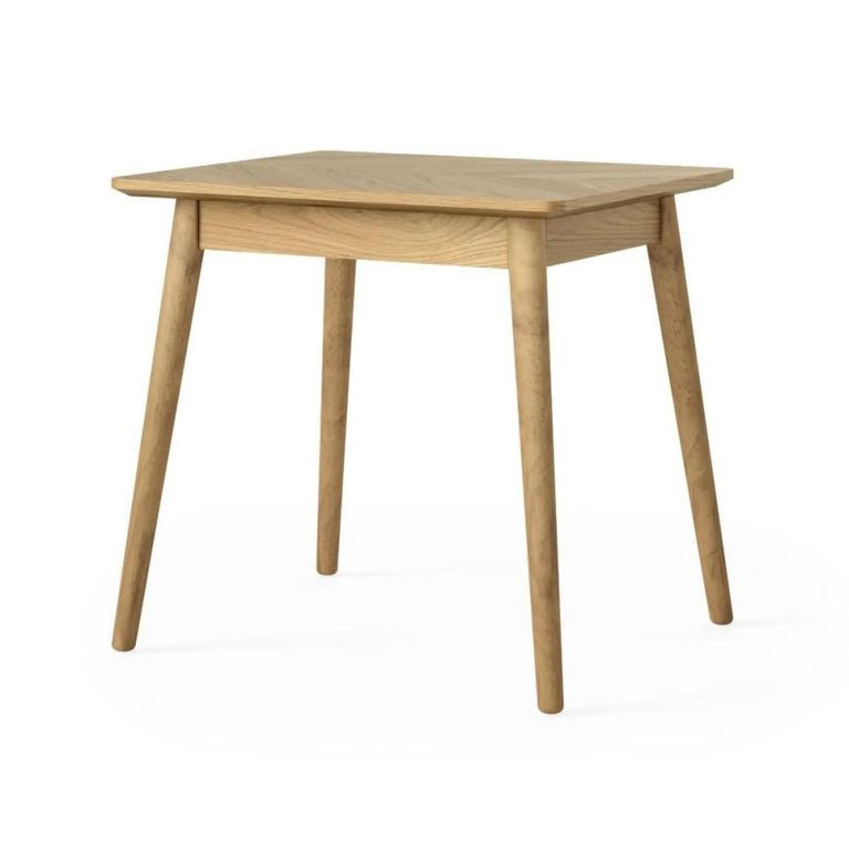 Valencia Herringbone Bistro Dining Table - 80cm - 2 Seater - Oak