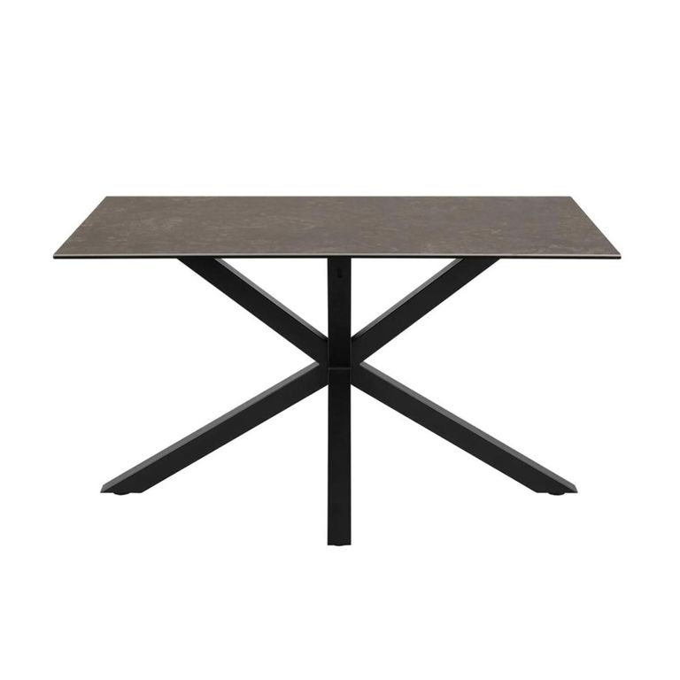 Heaven Dining Table - 4 Seater - 135cm - Black Ceramic - with Star Legs