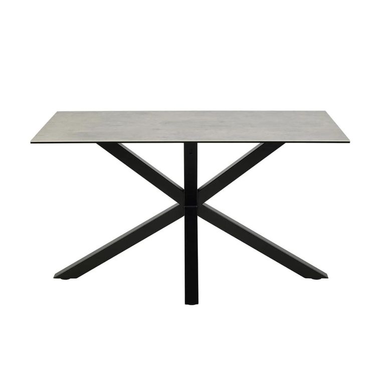 Heaven Dining Table - 4 Seater - 135cm - Grey Ceramic - with Star Legs