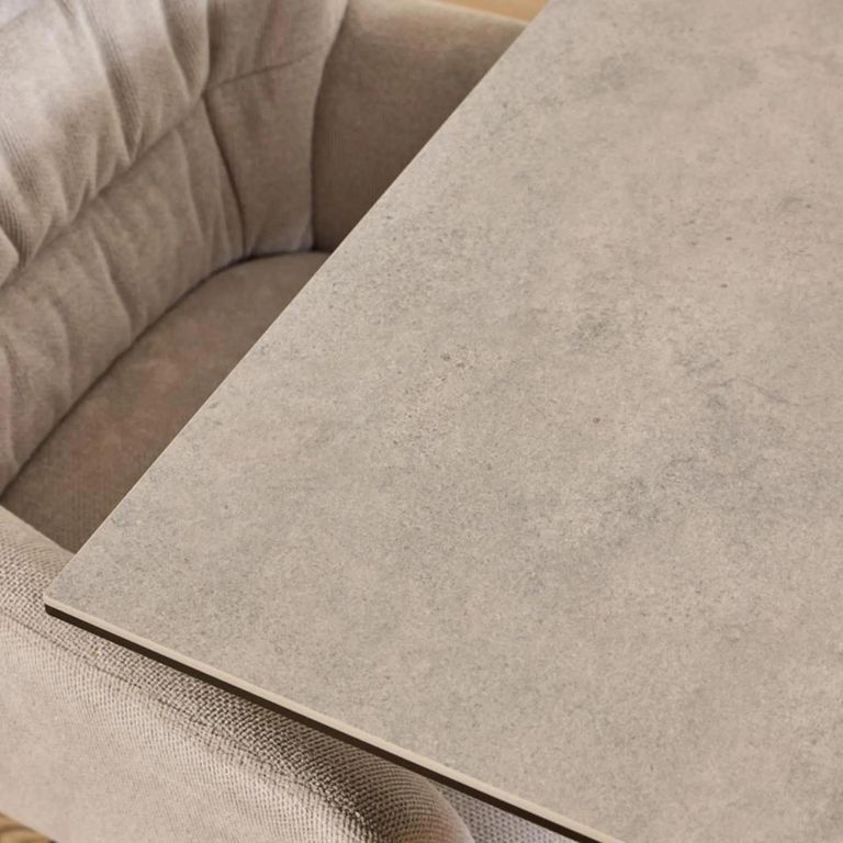 Heaven Dining Table - 4 Seater - 135cm - Grey Ceramic - with Star Legs