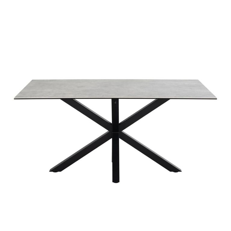 Heaven Dining Table - 6 Seater - 160cm - Grey Ceramic - with Star Legs