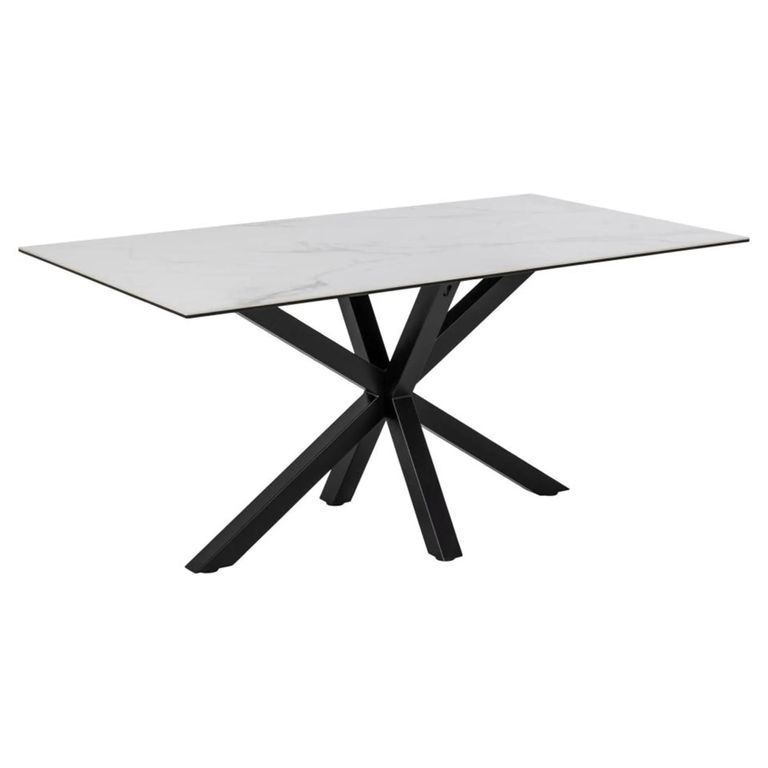 Heaven Dining Table - 6 Seater - 160cm - White Ceramic - with Star Legs