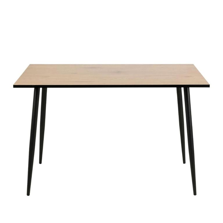 Wilma Dining Table - 4 Seater - 120cm - Oak and Black