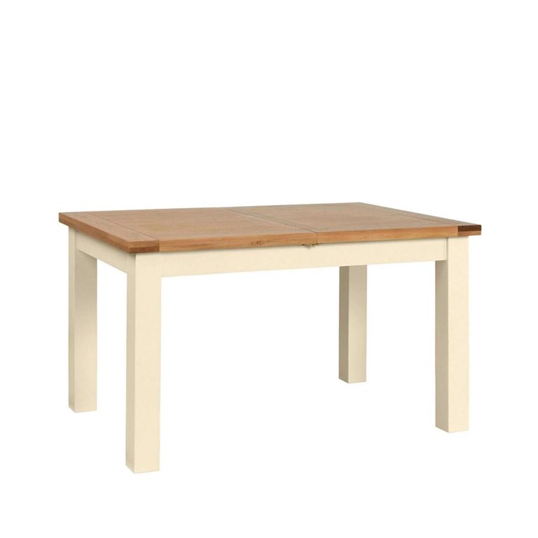 Lundy Extending Dining Table - 4-8 Seater - 132cm-198cm - Ivory Painted