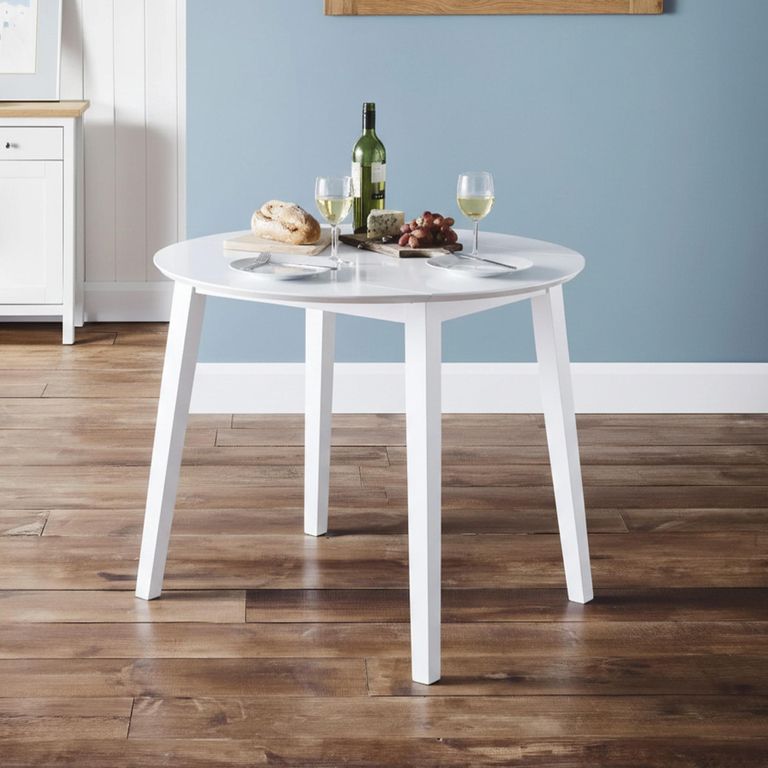 Coast Drop Leaf Dining Table - 2-4 Seater - 55cm? Round - White