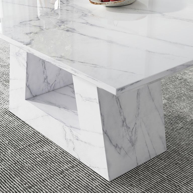Milan Dining Table - White Marble - Sizes Available
