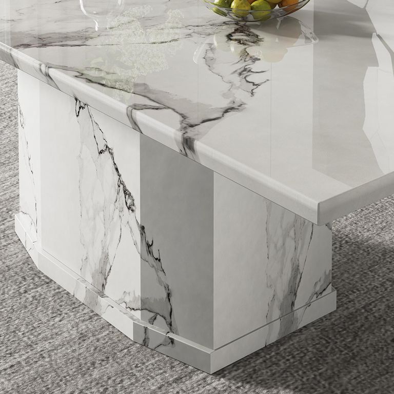 Naples Dining Table - White Marble - Sizes Available