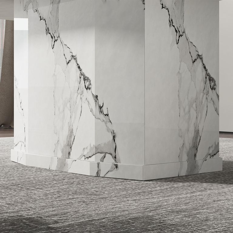 Naples Dining Table - White Marble - Sizes Available