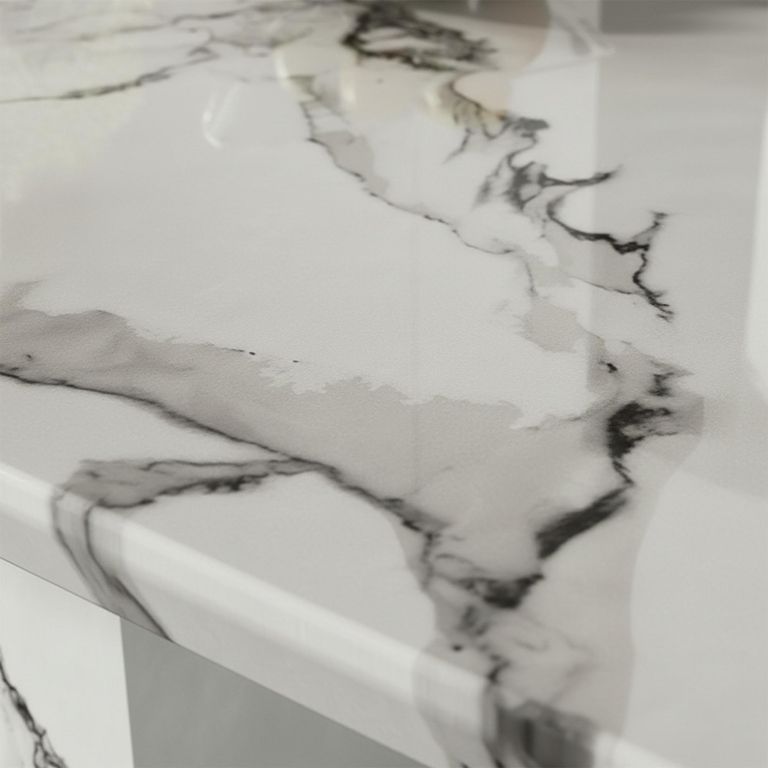 Naples Dining Table - White Marble - Sizes Available