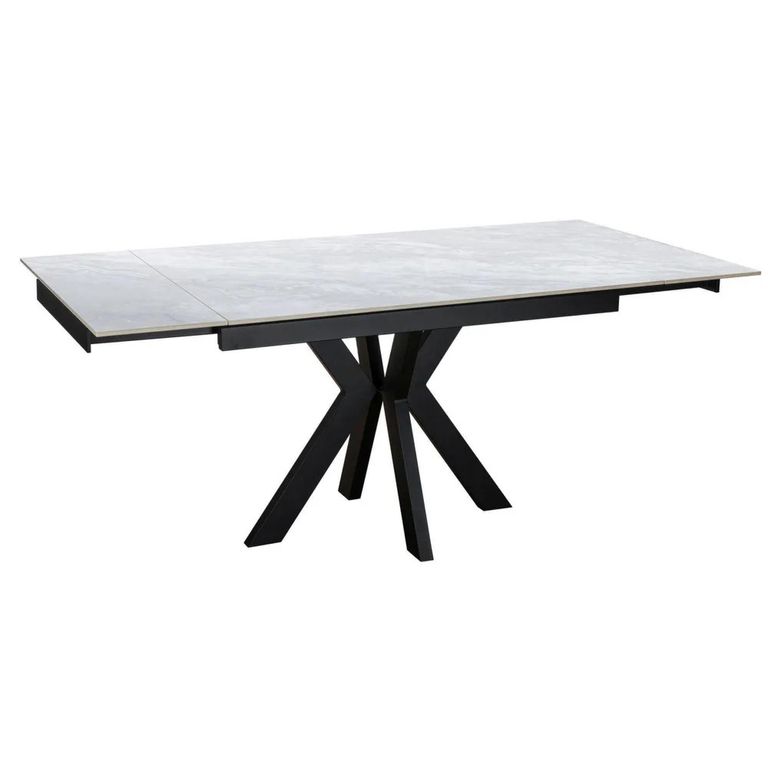 Vida Pearla Grey Ceramic 4-6 Seater Extending Dining Table