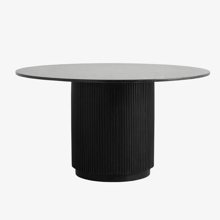 Erie Dining Table - 6 Seater - 140cm - Round - Black Marble