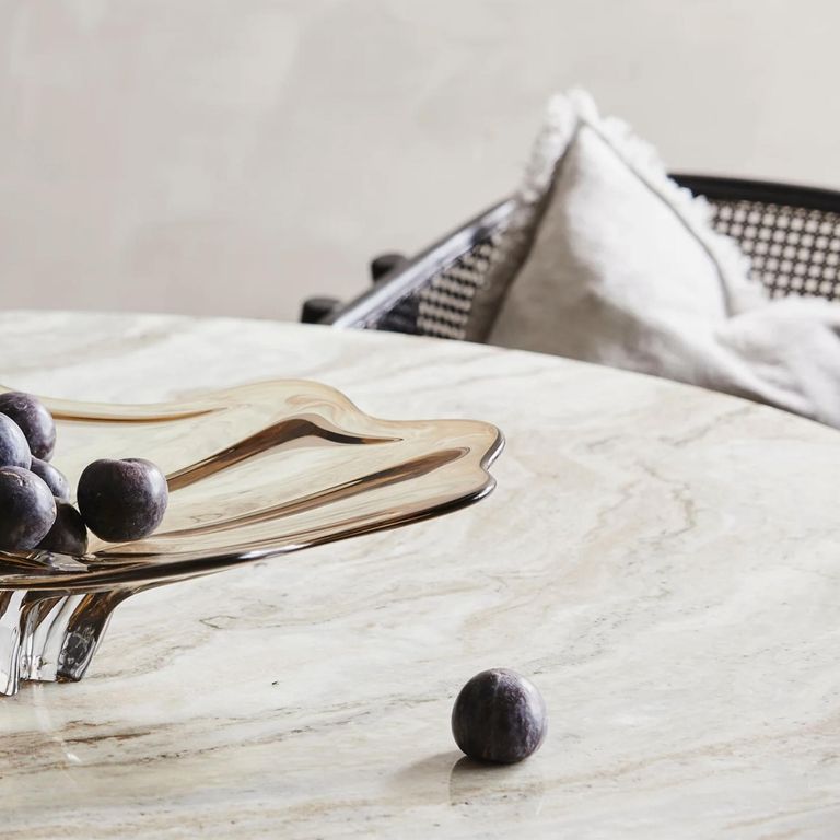 Erie Dining Table - 6 Seater - 140cm - Round - Ivory Marble