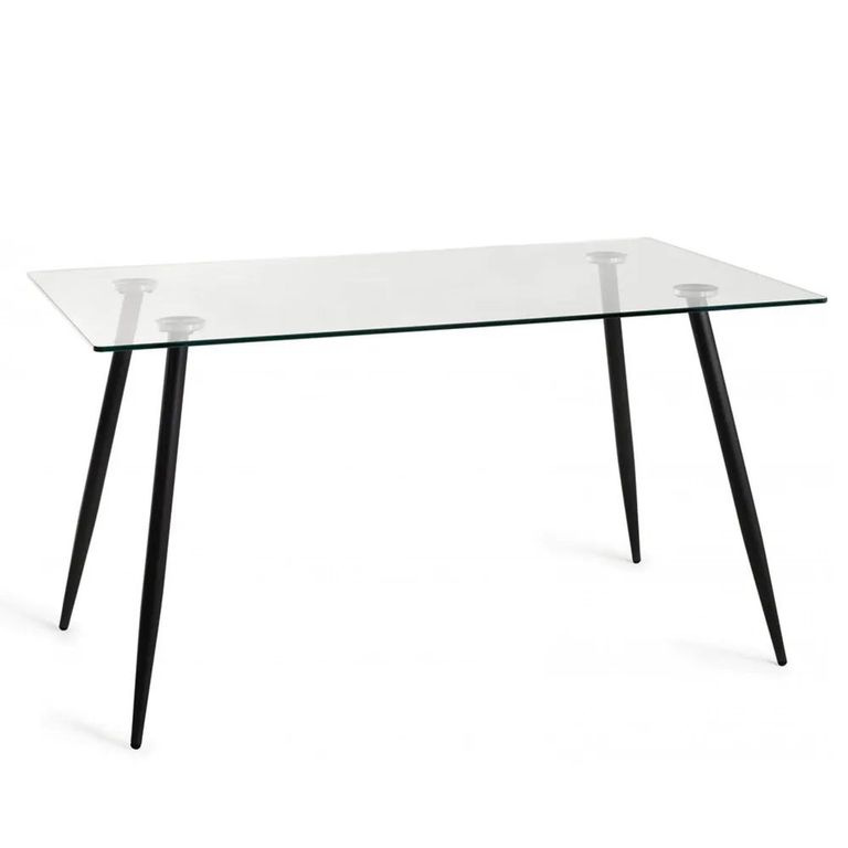 Clearance - Martini Dining Table - 6 Seater - 140cm - Tempered Glass - FSS16993