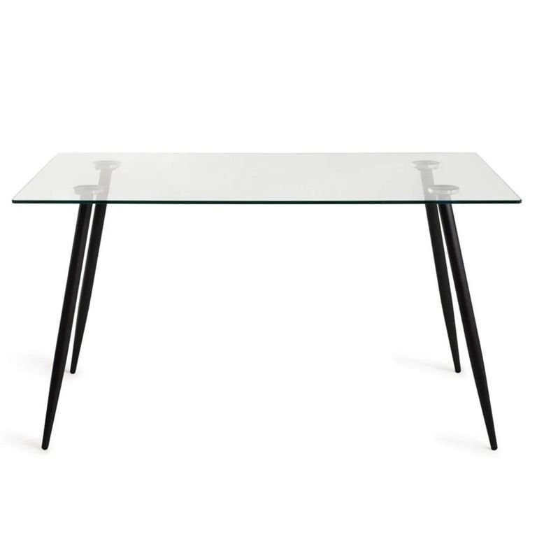 Clearance - Martini Dining Table - 6 Seater - 140cm - Tempered Glass - FSS16993