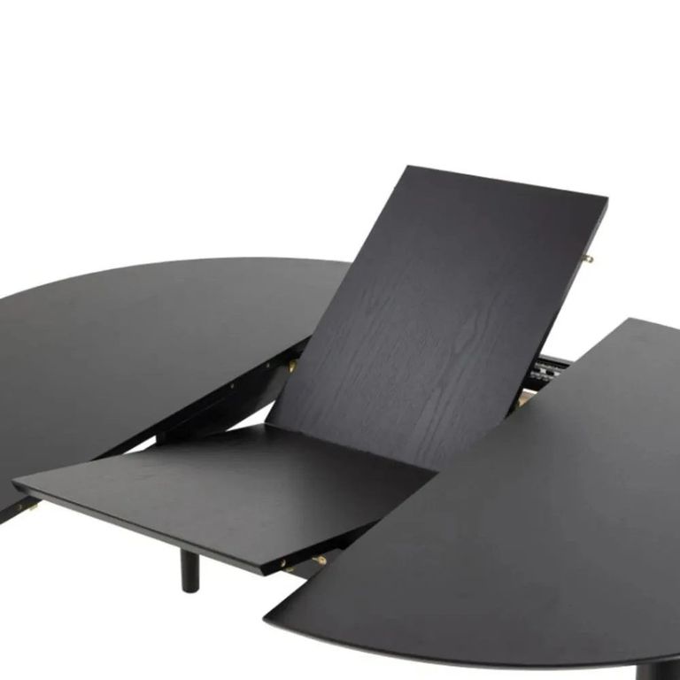Clearance - Montreux Round Extending Dining Table - 4-6 Seater - 115cm-154cm - Black - FSS16999