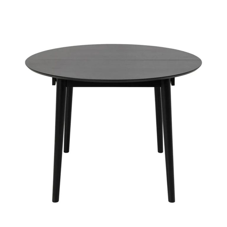 Clearance - Montreux Round Extending Dining Table - 4-6 Seater - 115cm-154cm - Black - FSS16999