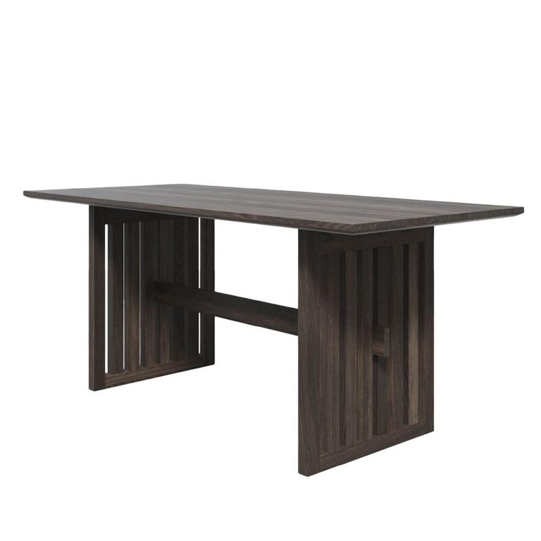 Abigail Ahern Batten Dining Table - 180cm - 6 Seater - Zebrano Veneer