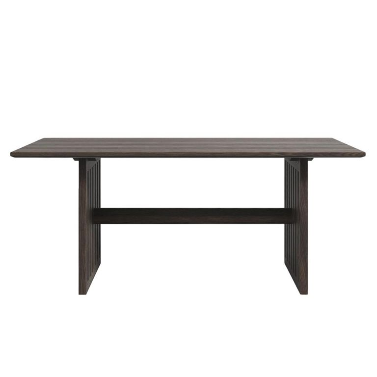 Abigail Ahern Batten Dining Table - 180cm - 6 Seater - Zebrano Veneer