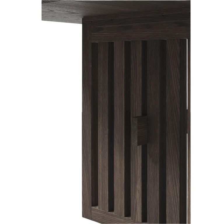 Abigail Ahern Batten Dining Table - 180cm - 6 Seater - Zebrano Veneer