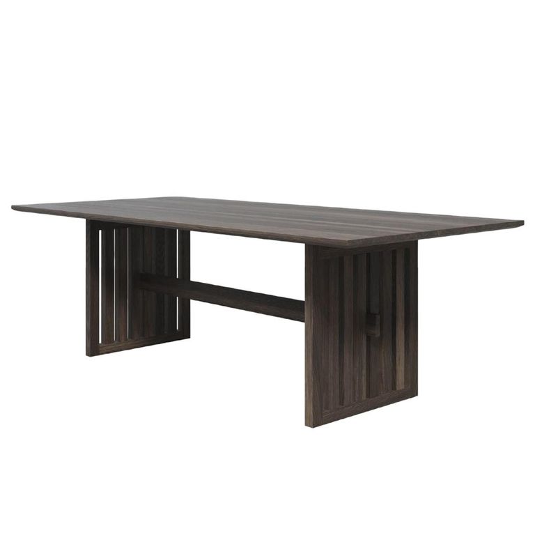 Abigail Ahern Batten Dining Table - 220cm - 8 Seater - Zebrano Veneer
