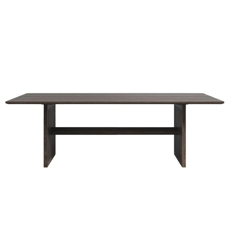 Abigail Ahern Batten Dining Table - 220cm - 8 Seater - Zebrano Veneer