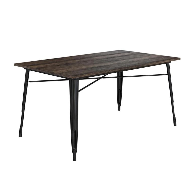 Elmwood Frio Dining Table - 6 Seater - 150cm - Black - 2139059UK