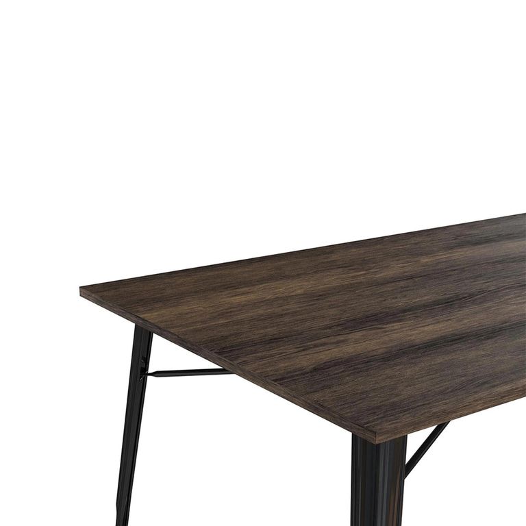 Elmwood Frio Dining Table - 6 Seater - 150cm - Black - 2139059UK