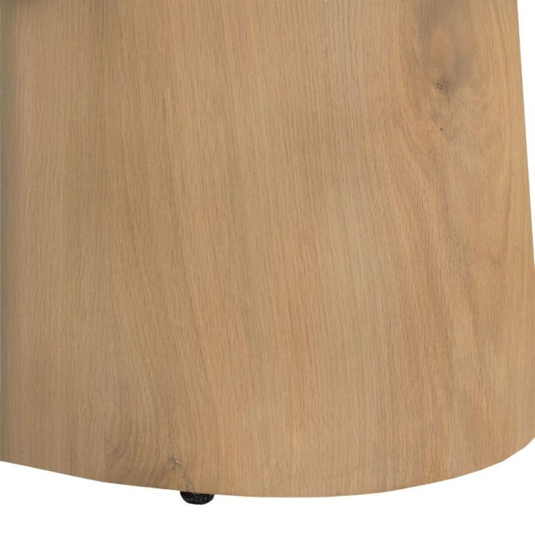 Novero Dining Table - 230cm - 10 Seater - Oval - Pedestal - Natural Oak