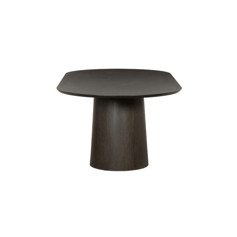 Novero Dining Table - 280cm - 12 Seater - Oval - Pedestal - Espresso Oak