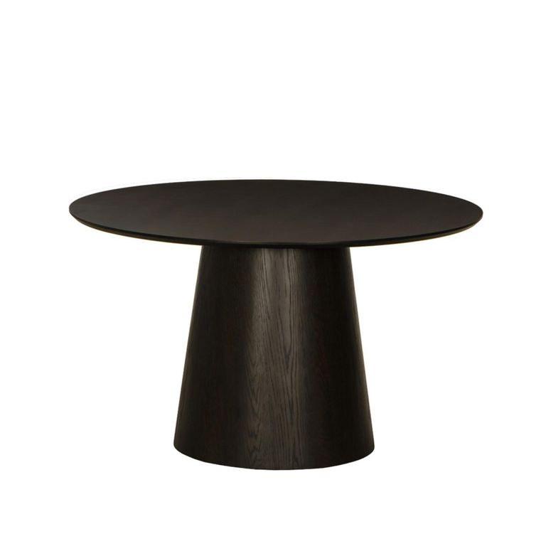 Novero Dining Table - 130cm - 4 Seater - Round - Pedestal - Espresso Oak