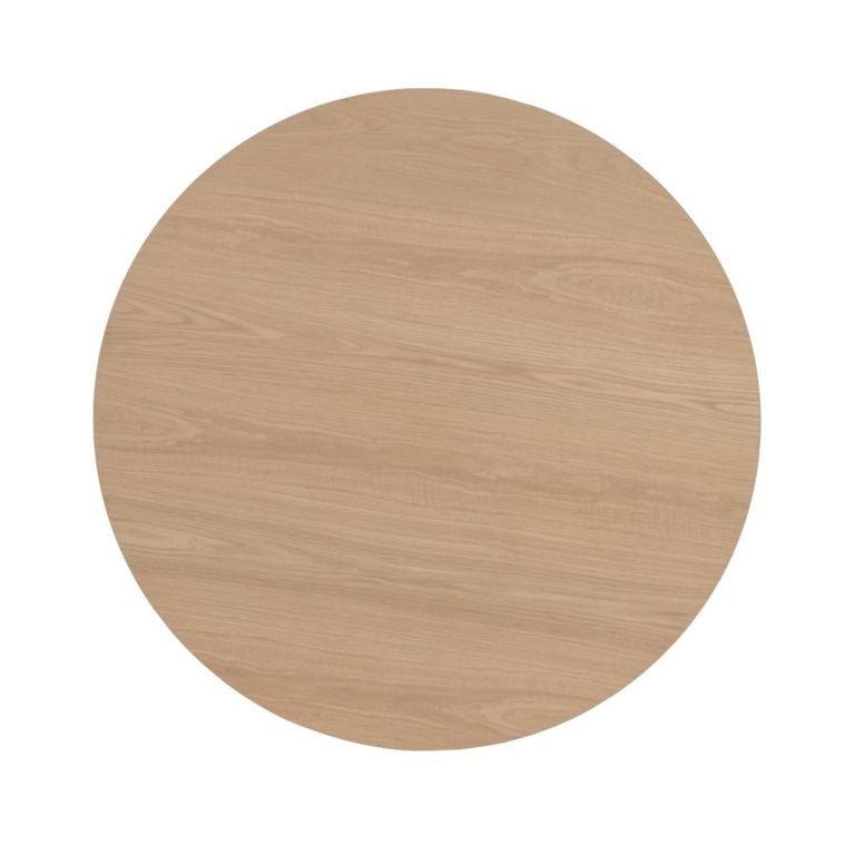 Novero Dining Table - 130cm - 4 Seater - Round - Pedestal - Natural Oak