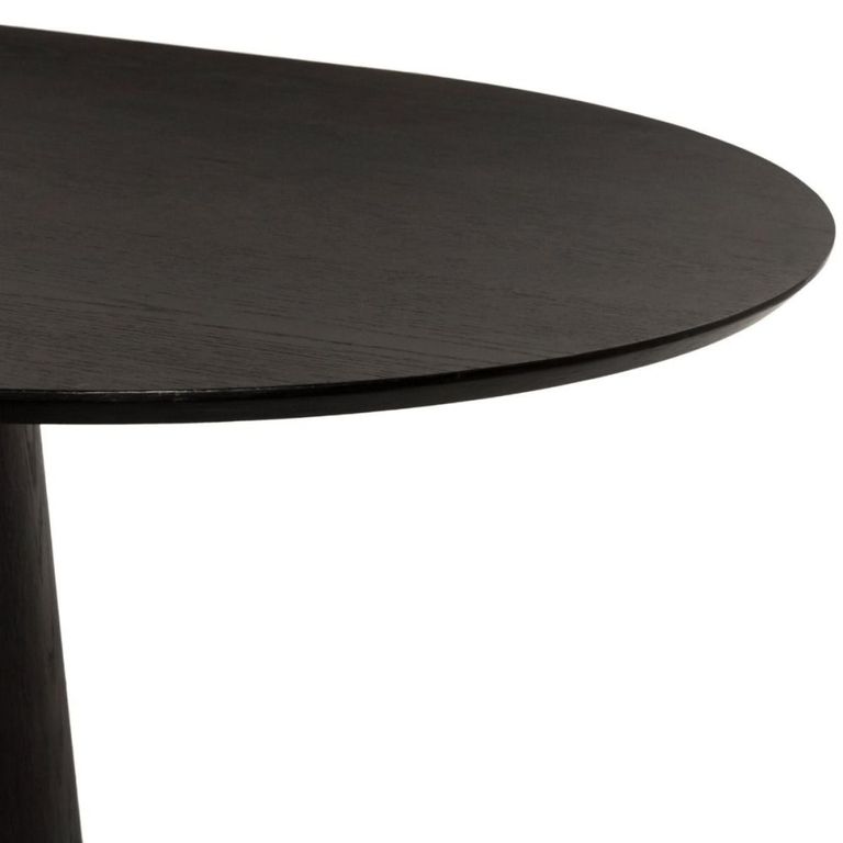 Novero Dining Table - 200cm - 8 Seater - Oval - Pedestal - Espresso Oak