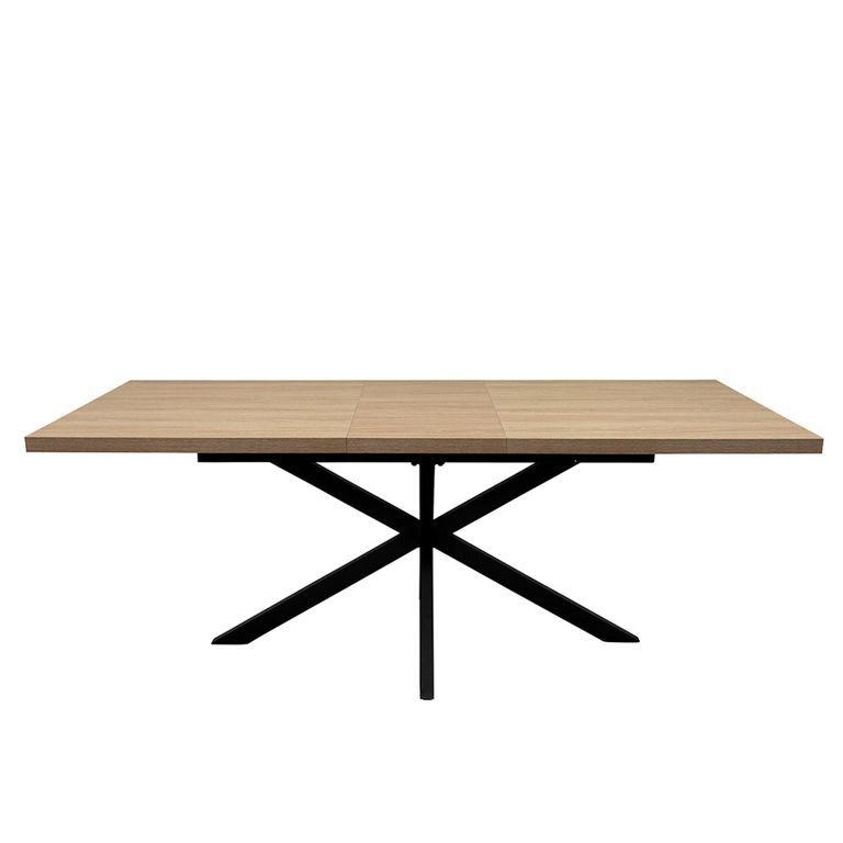 Dalton Extending Dining Table - 6-8 Seater - 160cm-200cm - Light Oak - Spider Legs