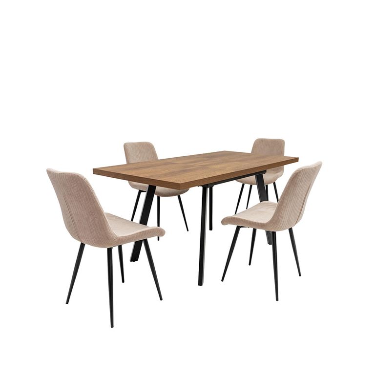 Panama Extending Dining Table - 4-6 Seater - 120cm-160cm - Dark Oak