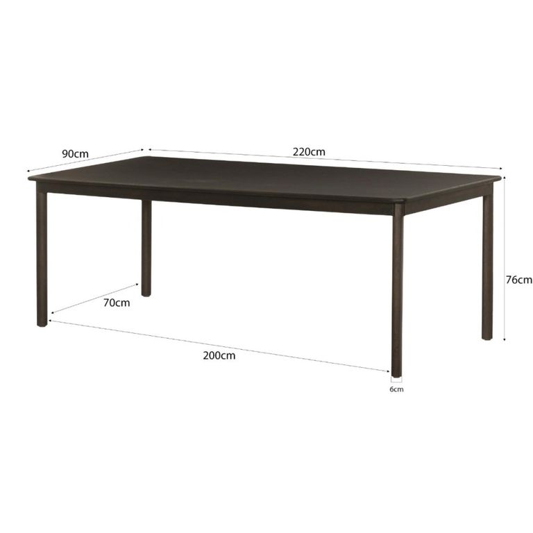 Tobago Dining Table - 220cm - 8 Seater - Espresso Oak