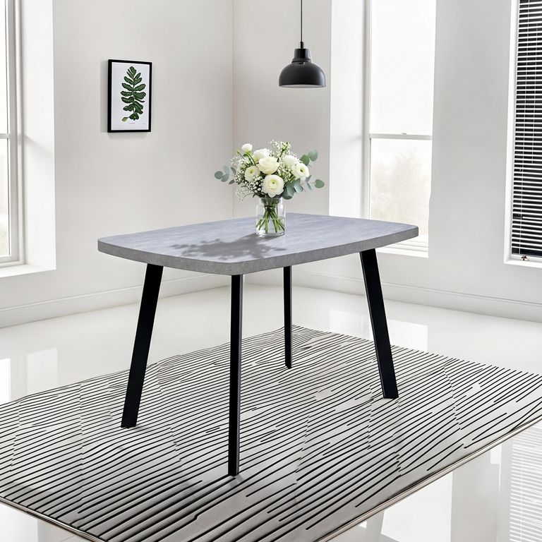 Rimini Dining Table - 4 Seater - 120cm - Grey Melamine