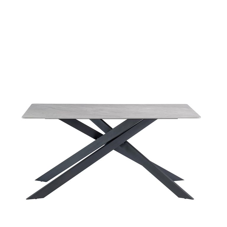 Camilla Dining Table - 6 Seater - 160cm - Rebecca Grey Sintered Stone