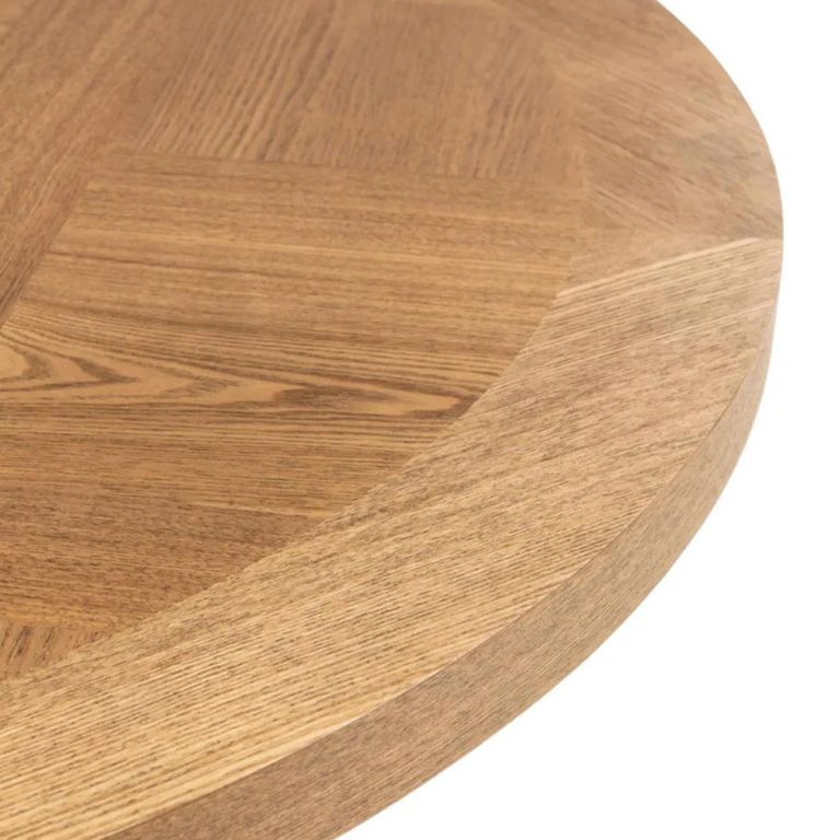 Carson Dining Table - 4 Seater - 120cm - Round - Spider Legs - Oak