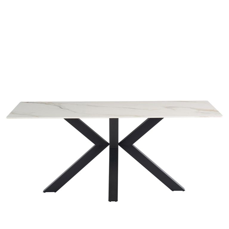 Cora Dining Table - 6 Seater - 180cm - Kass Gold Sintered Stone