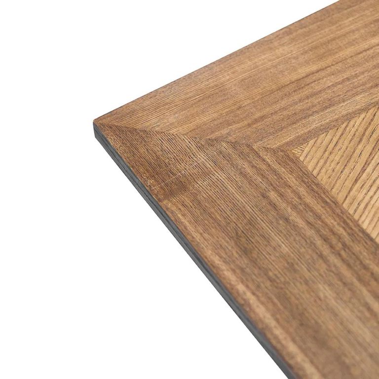 Eden Dining Table - 6 Seater - 180cm - Black Cross Legs - Elm Wood