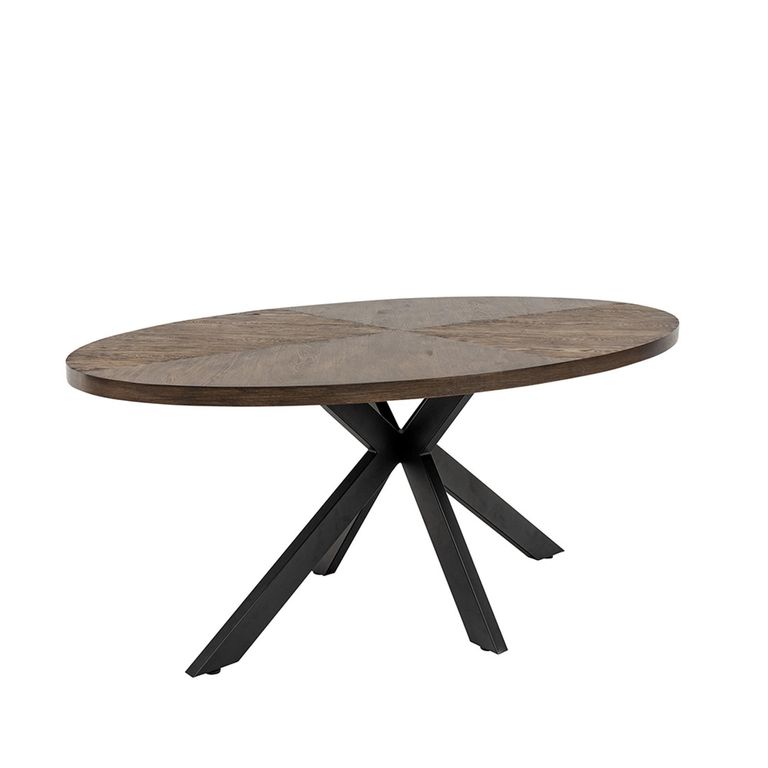 Samara Dining Table - 8 Seater - 180cm - Oval - Spider Legs - Dark Oak