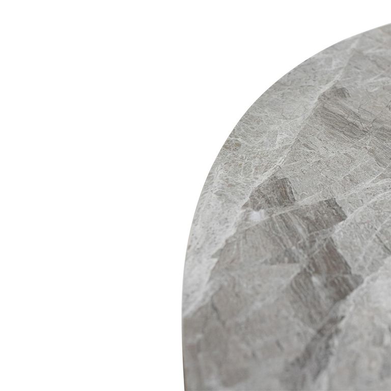 Tulsa Dining Table - 4 Seater - 110cm - Round - Spider Legs - Grey Sintered Stone