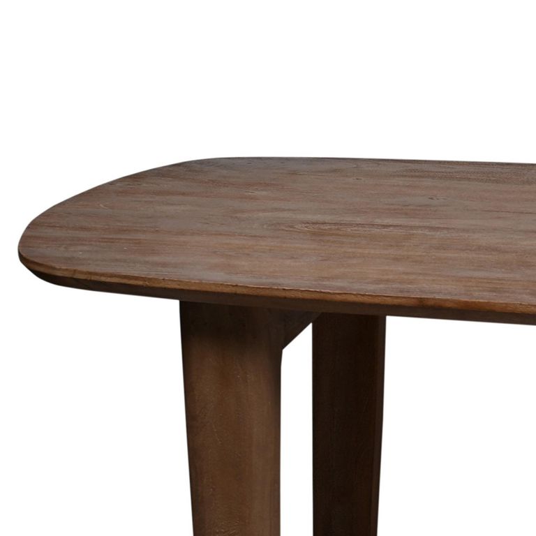 Cortez Dining Table - 270cm - 12 Seater - Oval - U Legs - Brown - Mango Wood