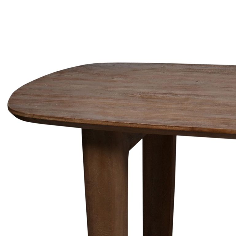 Cortez Dining Table - 200cm - 8 Seater - Oval - U Legs - Brown - Mango Wood