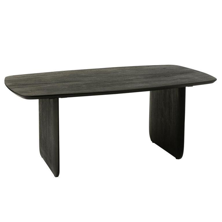 Dining Table - 190cm - 6 Seater - Black - Acacia Wood